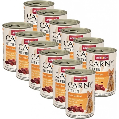 Carny Kitten Hovězí a drůbež 12 x 400 g – Hledejceny.cz