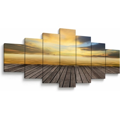 Obraz - Mólo s výhľadom, sedemdielne 210x100 cm