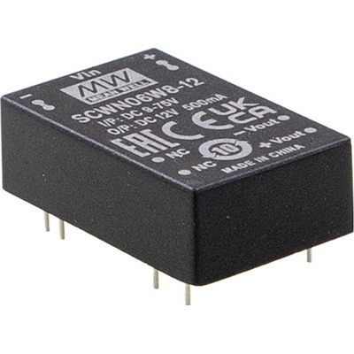 MEAN WELL DCWN06W8-15 DC / DC menič napätia 24 V -15 V -0.200 A 6 W