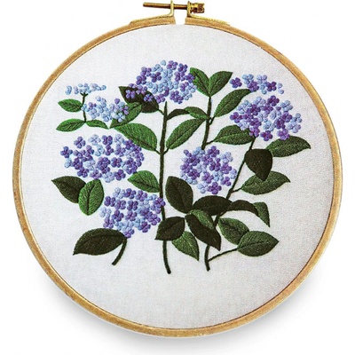 Stoklasa Vyšívací sada s předtištěným motivem 380637 1 fialové květy s listy 15x22cm – Hledejceny.cz