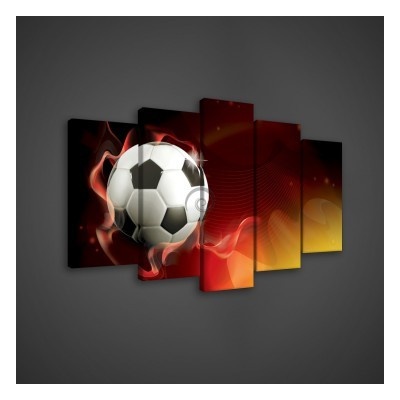 Obraz na plátne viacdielny - OB3522 - Futbalová lopta 100cm x 60cm - S17