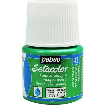 Farby na textil Pebeo Setacolor Opaque Shimmer 45 ml Shimmer chlorophyl