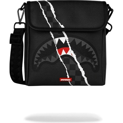 SPRAYGROUND taška cez rameno Center Rip Revealing Gray Check Messenger Sling MULTI