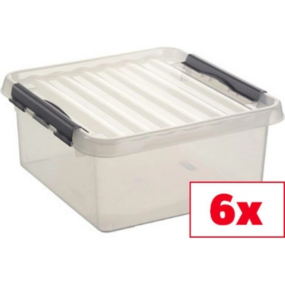 Helit úložný box Sunware Q-line priehľadná 18 l 40 x 18 x 40 cm 6 ks