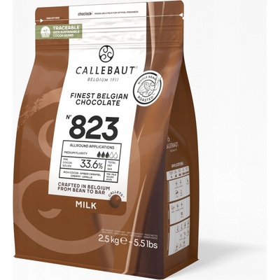 Callebaut 823 Čokoláda mliéčná 33,6% 2,5 kg