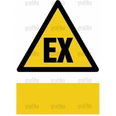 Grafiko | Nebezpečí výbuchu EX - Text obrázku (tabulka s vlastním textem), Materiál Hliník, Rozměr 297x210mm
