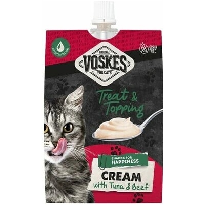 Voskes Cream Snacks Cat s tuniakom a hovädzím 90 g