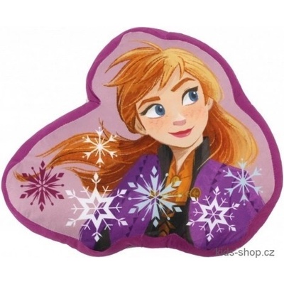 Setino Tvarovaný 3D vankúš Vankúš Ľadové kráľovstvo Frozen Anna 36x32
