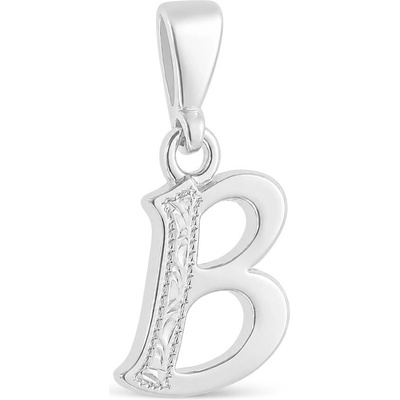 Argento Strieborný prívesok písmeno B s ručným gravírom 85307