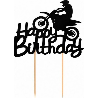 Zápich na dort Happy Birthday závodní motorka 10ks - Cakesicq – Hledejceny.cz