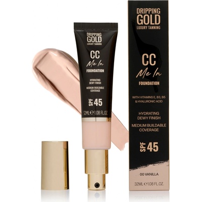 Dripping Gold Lehký hydratační make-up a CC krém SPF 45 Me In CC Foundation 00 Vanilla 32 ml