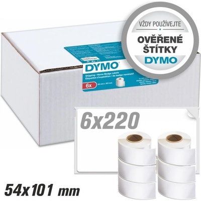 Štítky Dymo LW Standard - permanentní, 54x101 (6x220ks) PROMO