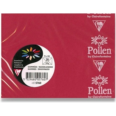 Barevná obálka Clairefontaine - 110×75 mm, samolepicí, červená