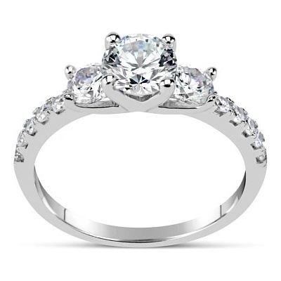 SILVEGO zásnubní prsten CLAIRE se Swarovski Zirconia SHZR301 – Hledejceny.cz