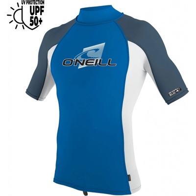 O'Neill Youth Premium Skins S/S Rash Guard ocean/white/copen blue