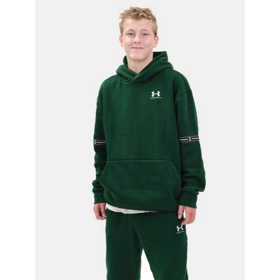 Under Armour mikina UA B Icon Flc Taped HD Zelená