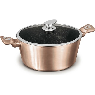 Pro-Tech shop Kastrol s mramorovým povrchem a skleněnou poklicí Metallic Line Rose Gold 28cm 55927
