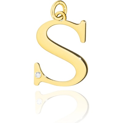 Blink Blink Zlatý prívesok písmeno S s diamantom 4701ZsB