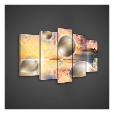 Obraz na plátne viacdielny - OB3587 - 3D gule 100cm x 60cm - S17