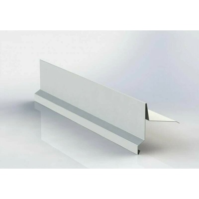 Závětrná lišta klasik vrchní s okapnicí r.š.333mm Al Hliník lakovaný RAL 9010 bílá dl.2m