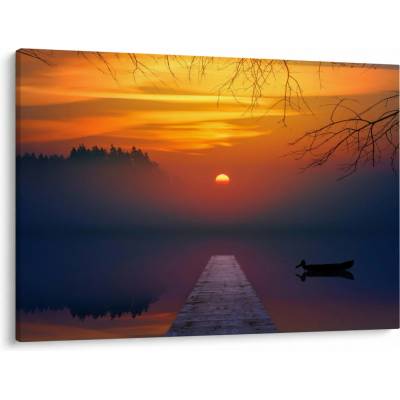 Obraz mostu při západu slunce, jednodílný 100x70 cm