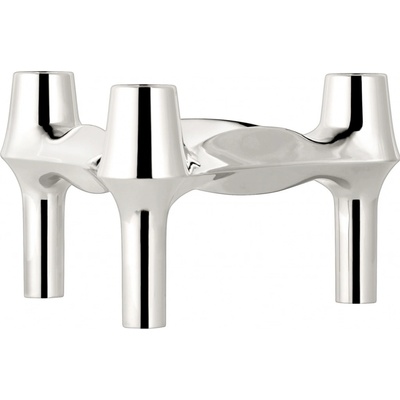 STOFF NAGEL Designový svícen BMF STOFF Nagel Chrome, stříbrná barva, kov