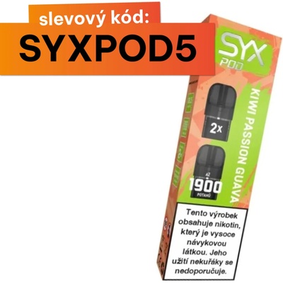 Syx Pod Kiwi Passion Guava 16,5 mg 2 x 950 potáhnutí 1 ks