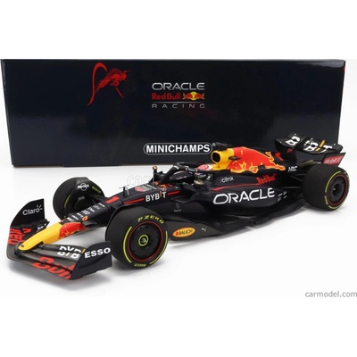 Minichamps Red bull F1 Rb18 Team Oracle Red Bull Racing N 1 Víťaz majstrovstiev sveta Dutch Gp 2022 Max Verstappen Matná modrá žltá červená 1:18