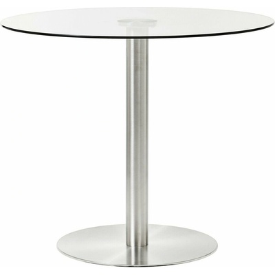 Premier Housewares Metropolitan Okrúhly jedálenský stôl so sklenenou doskou 90 cm
