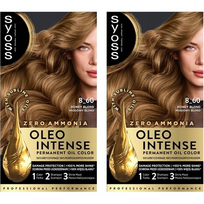 Syoss Oleo Intense barva na vlasy medově blond 8-60 x 2