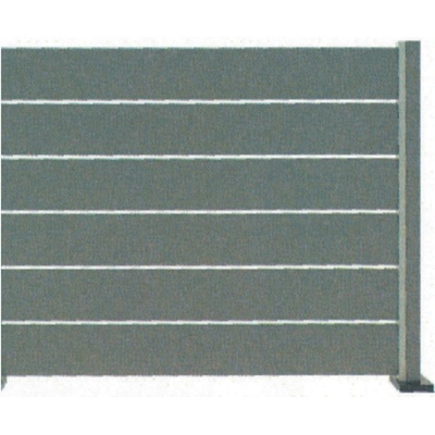 Lamelový panel 170cm se spárou antracit pokračující
