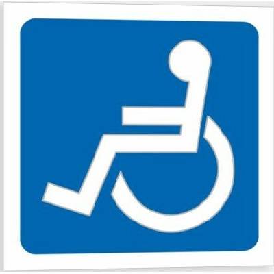 Traiva s.r.o Bezbariérový přístup - symbol Verze: Samolepka 90 x 90 mm tl. 0.1 mm - Kód: 03262