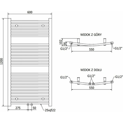 Mexen Ares W102-1200-600-00-20 1200 mm x 600 mm