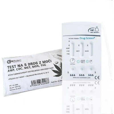 1stepbiotest Test na 5 drog z moči amp coc met mor thc 1 ks