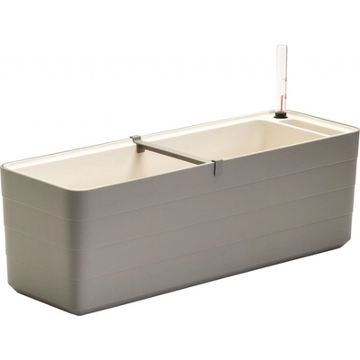 Samozavlažovací truhlík Plastia BERBERIS 80 komplet set taupe-slonová kost