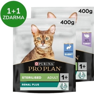 Pro Plan Cat Adult Sterilised Renal Plus krůta králík 0,4 kg