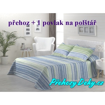 Mora oboustranný přehoz na postele MAIA tyrkys 180 x 270 cm
