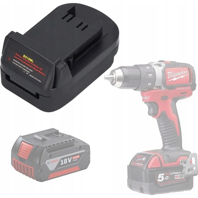 ADAPTÉR PŘECHODKA BATERIE BOSCH 18V PRO ELEKTRICKÉ NÁŘADÍ MILWAUKEE