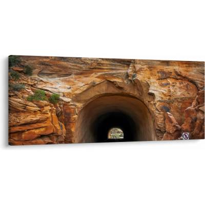 Obraz - tunel v skale, jednodielne 120x50 cm
