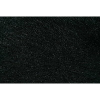 Kožešina, dlouhý vlas, černá, látky, metráž / 50 cm