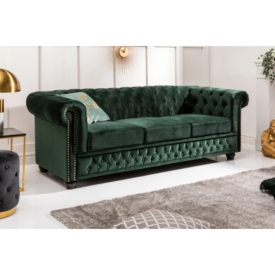 LuxD trojsedačka Chesterfield 205 cm zelená
