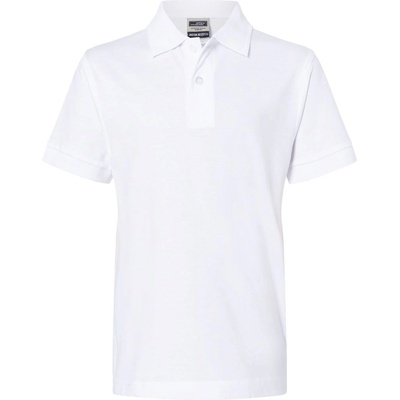 James & Nicholson JN 70K detská piqué polokošeľa white