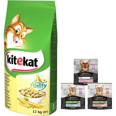 Kitekat s kuřecím masem a zeleninou 12 kg – Hledejceny.cz