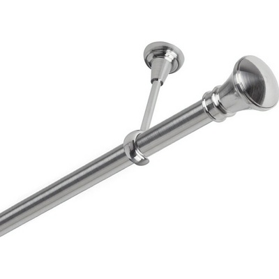 OK-GarnýžeCZ Garnýž kovová jednořadá 25mm Koloseo nerez 190 cm do stropu / na tunýlek - bez kroužků
