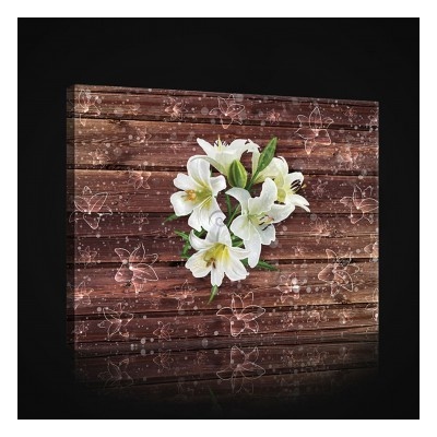 Obraz na plátne obdĺžník - OB0981 - Biely kvet 100cm x 75cm - O1