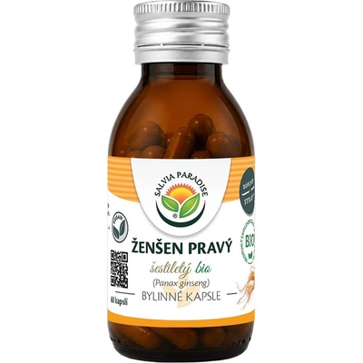 Salvia Paradise Ženšen pravý 6letý Ginseng kapsle BIO 60 kapslí