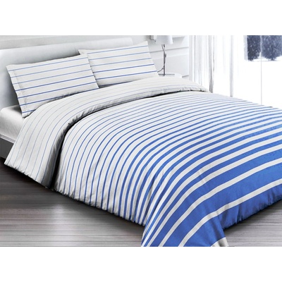 Gipetex Natural Dream Talianská obliečka bavlna Rigato blue 200x220 2x70x90