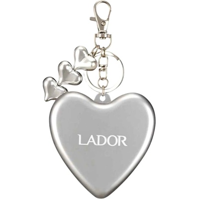 Lador Heart Brush 01 Silver Skládací kartáč na vlasy se zrcátkem a přívěskem na cesty – Hledejceny.cz