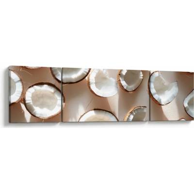 Obraz - Kokosové ořechy, třídílný 170x50 cm