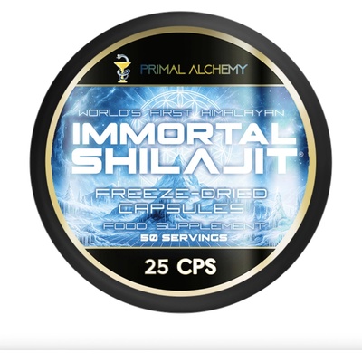 Primal Alchemy Immortal Shilajit Freeze Dried Hmotnost: 25 kapslí